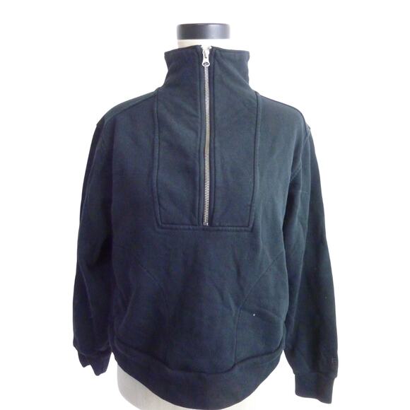Everlane Black Pullover Crop Sweatshirt Sweater Womens XS - Picture 1 of 6
